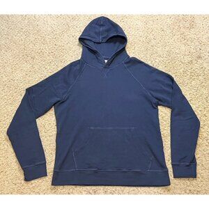 Flint And Tinder Huckberry Navy Midweight Terry Hoodie Sweatshirt Size Large EUC